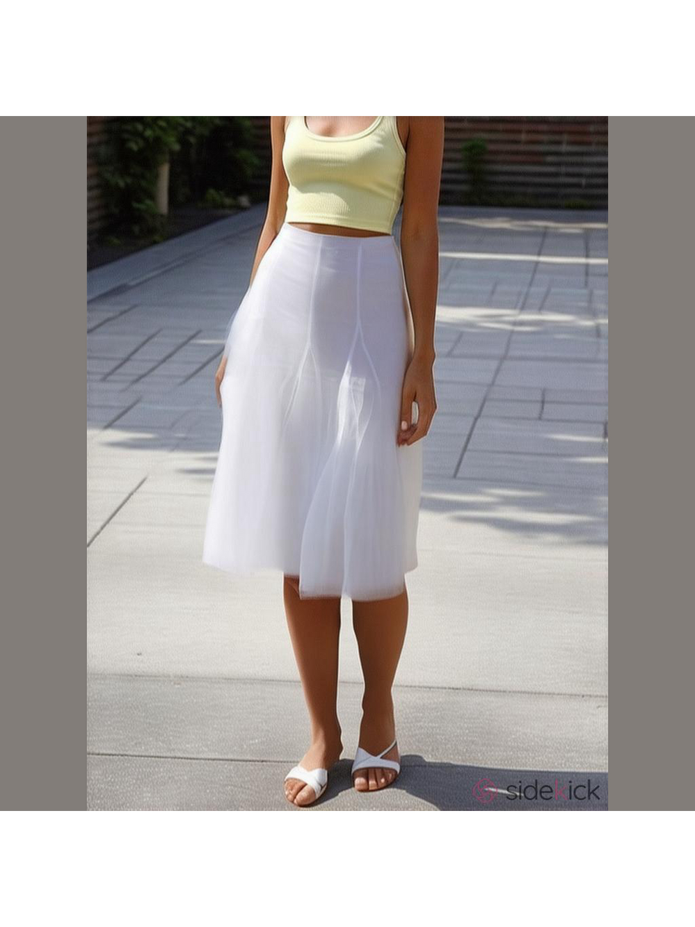 Karen Kane White Maxi Skirt Women Medium Boho Festival - Picture 2 of 13